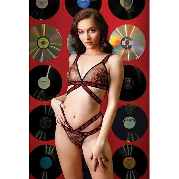 Fantasy Lingerie Vibrators Vibes So Juicy Strappy Bralette Panty