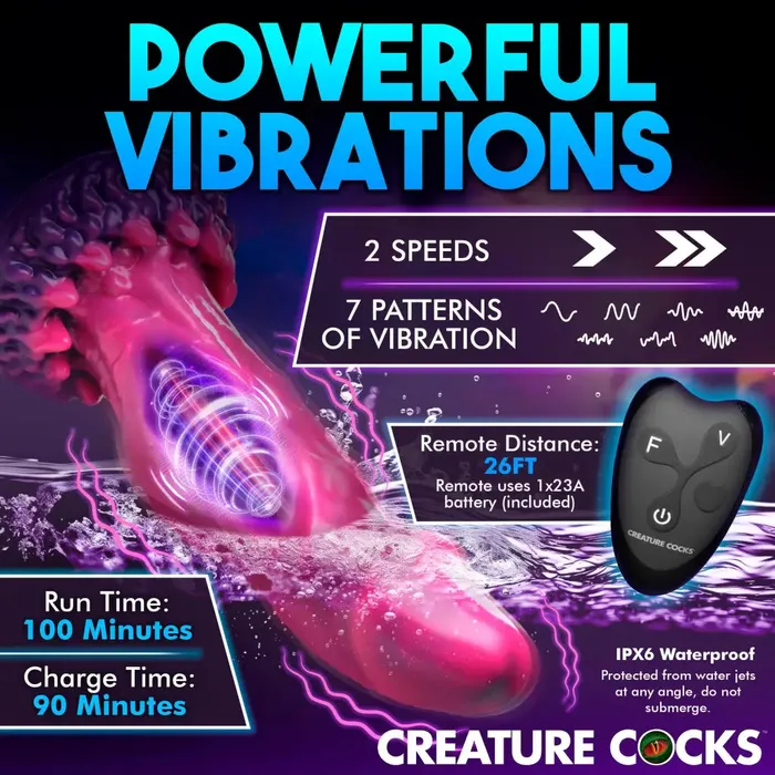 Female Sex Toys Creature Cocks Creature Cocks Xenox Vibrating Silicone Dildo With Remote