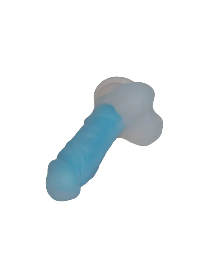 HonourSkintwocom Fluorescent Blue Jelly Dildo Dildos