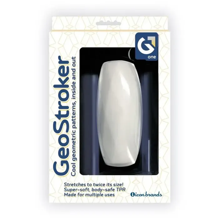 Icon Brands INC Male Sex Toys GeoStroker One 5 UltraSoft TPR Stroker White