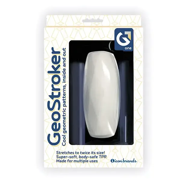 Icon Brands INC Male Sex Toys GeoStroker One 5 UltraSoft TPR Stroker White Icon Brands INC Male Sex Toys GeoStroker One 5 UltraSoft TPR Stroker White