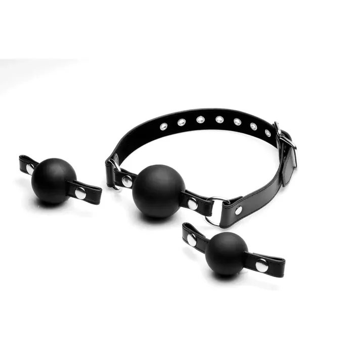 Interchangeable Silicone Ball Gag Set STRICT Male Sex Toys