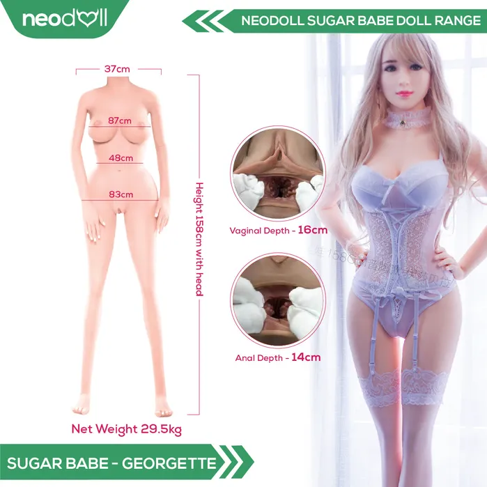 Neodoll Sugar Babe Male Sex Toys Neodoll Sugar Babe Georgette Realistic Sex Doll 158cm White
