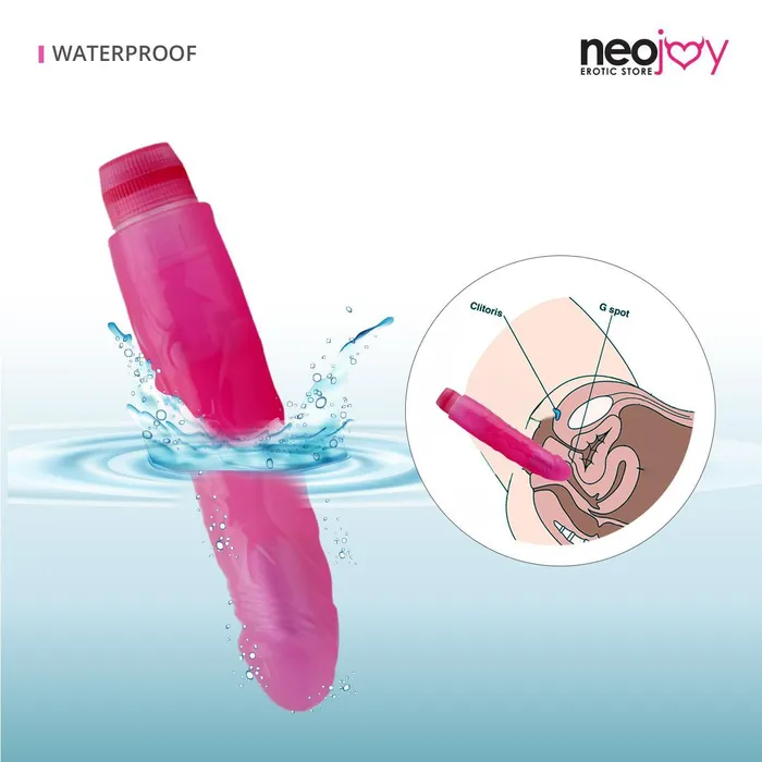 Neojoy Vibrators Neojoy Vibrating Dildo Multiple Speed Function Soft TPE Pink 47 Inch 12 cm