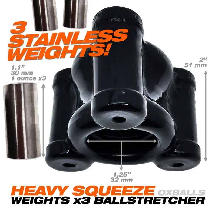 Oxballs Heavy Squeeze Ballstretcher Black Oxballs Anal