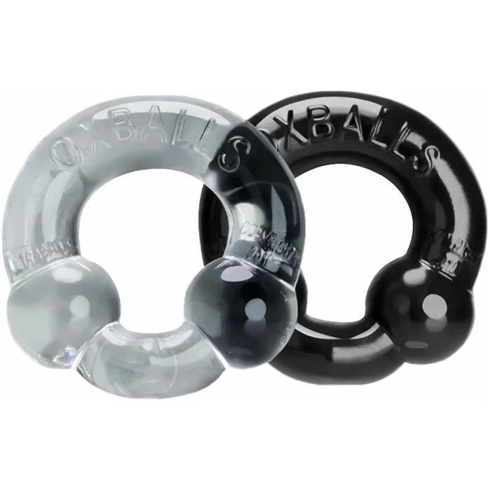 Oxballs Ultraballs Cockring 2 Pack BlackClear Oxballs Anal