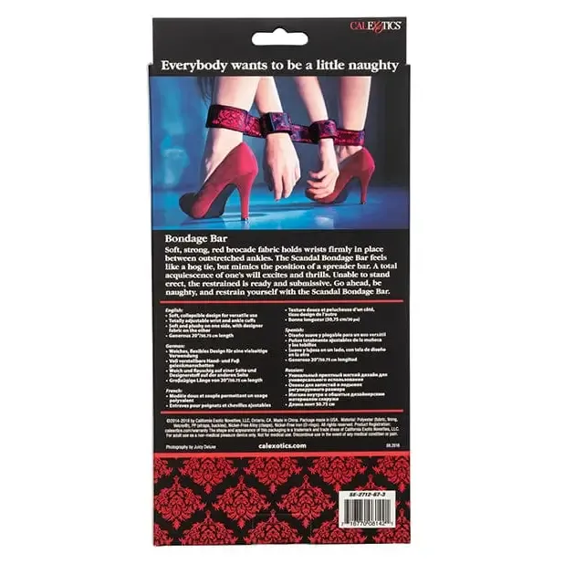 Restraints CalExotics Scandal Bondage Bar Blackred