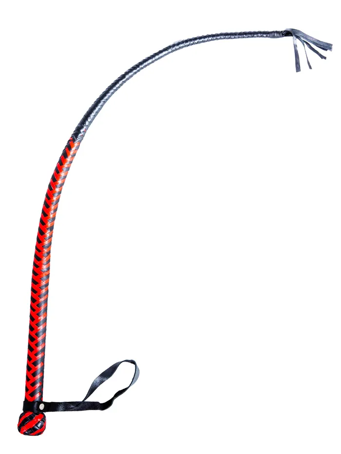 Restraints HonourSkintwocom Leather Bull Whip BlackRed