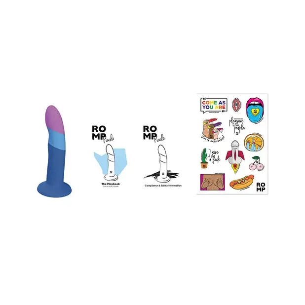 ROMP Piccolo 3 Color Dildo Blue Wow Tech Dildos ROMP Piccolo 3 Color Dildo Blue Wow Tech Dildos