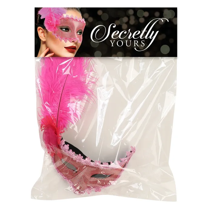 Secretly Yours Vibrators Secretly Yours Feather Mask Pink