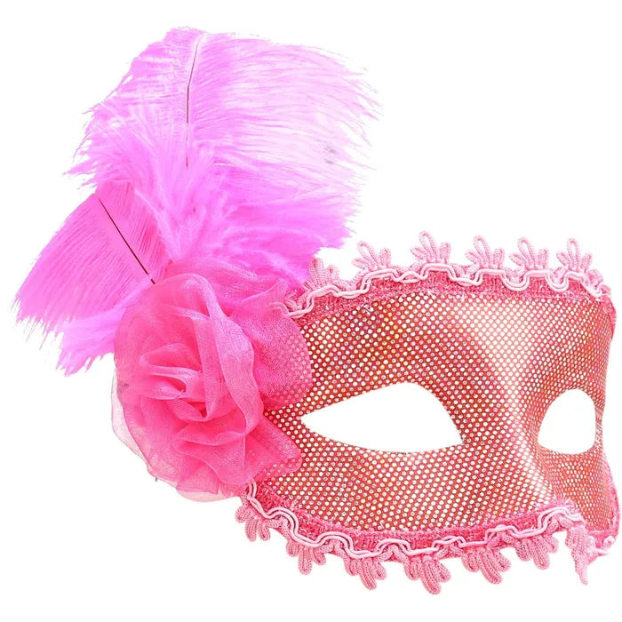 Secretly Yours Vibrators Secretly Yours Feather Mask Pink