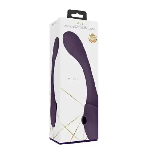 SHOTS AMERICA Vibrators VIVE MIRAI Rechargeable Double Ended Pulse Wave Air Wave Bendable Silicone Vibrator Purple SHOTS AMERICA Vibrators VIVE MIRAI Rechargeable Double Ended Pulse Wave Air Wave Bendable Silicone Vibrator Purple