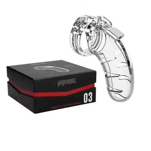Shots ManCage Model 03 Adjustable 45 in Chastity Cock Cage Clear SHOTS AMERICA Male Sex Toys Shots ManCage Model 03 Adjustable 45 in Chastity Cock Cage Clear SHOTS AMERICA Male Sex Toys