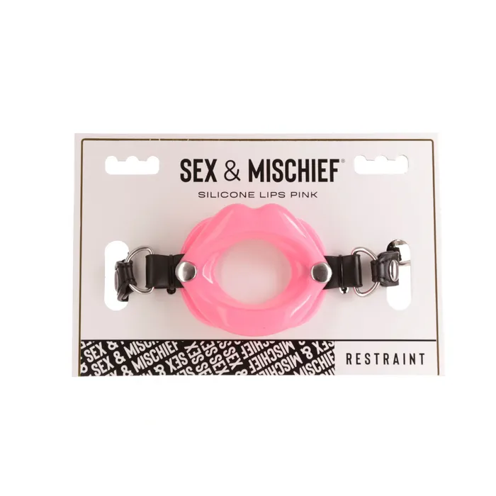 Sportsheets Couples Sportsheets Sex Mischief Silicone Lips Bondage Gag Pink