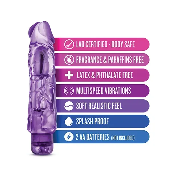 Vibrators Blush Naturally Yours Wild Ride Realistic 9 in Vibrating Dildo Purple Blush Vibrators Blush Naturally Yours Wild Ride Realistic 9 in Vibrating Dildo Purple Blush