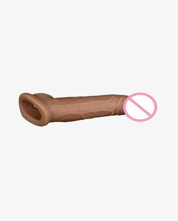 Adultskart Male Sex Toys Jumbo Penis Extender Sleeve Choco Color