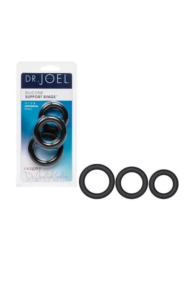 Cal Exotics Dildos Cal Exotics Dr Joel Kaplan Silicone Support Cock Rings Black