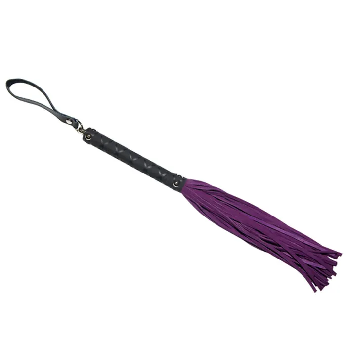 Dildos LOVE IN LEATHER Love In Leather Rubber Handle Suede Tail Flogger 007 Purple Dildos LOVE IN LEATHER Love In Leather Rubber Handle Suede Tail Flogger 007 Purple