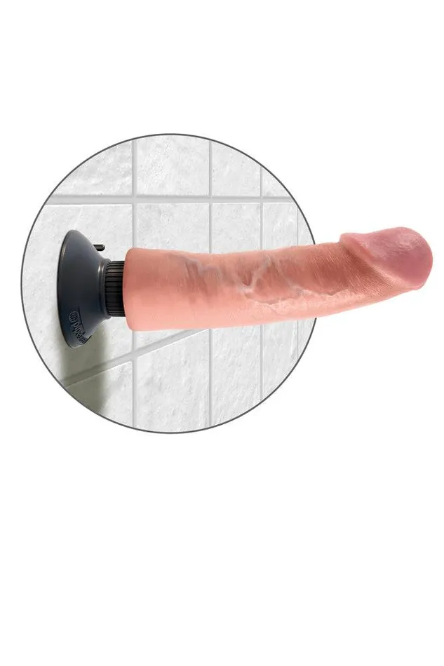 Dildos Pipedream Pipedream King Cock Vibrating Realistic Cock 9 inch Beige