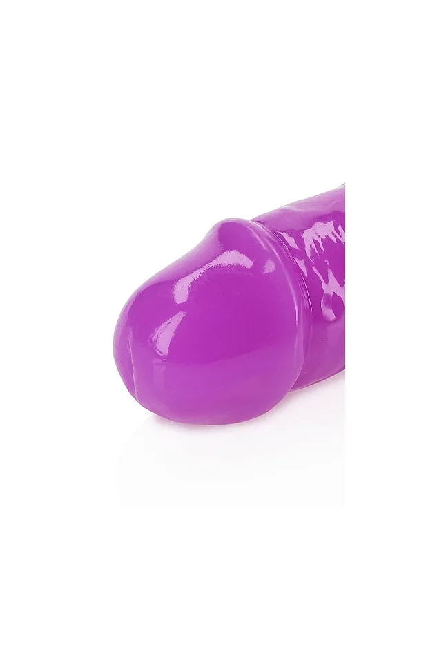 Dildos Shots Toys Shots Toys RealRock 15 Glow in the Dark Double Dong Purple