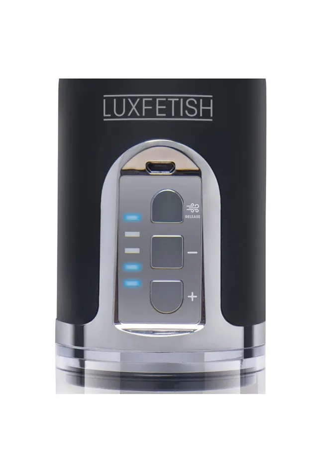 Electric Eel Anal Electric Eel Lux Fetish 2in1 Blowjob Auto Sucker Penis Enlarger Pump ClearBlack