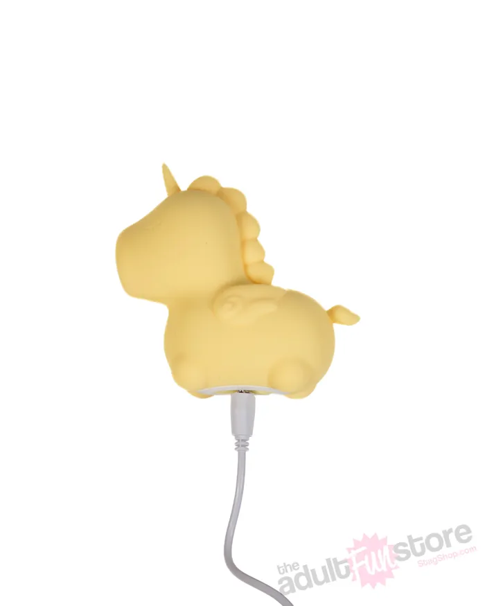 Female Sex Toys Creative Conceptions Creative Conceptions Unihorn Bean Blossom Fluttering Vibrator Yellow