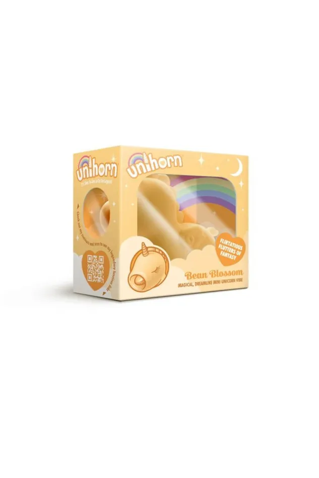Female Sex Toys Creative Conceptions Creative Conceptions Unihorn Bean Blossom Fluttering Vibrator Yellow