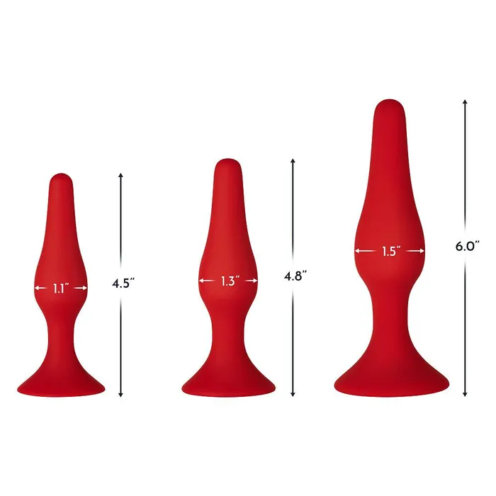 FORTO F11 Red Lungo Tapered Butt Plug Large FORTO Anal