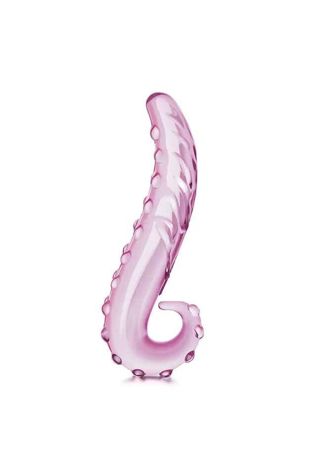 Gls Lick It 6 Textured Glass Dildo Pink Electric Eel Dildos