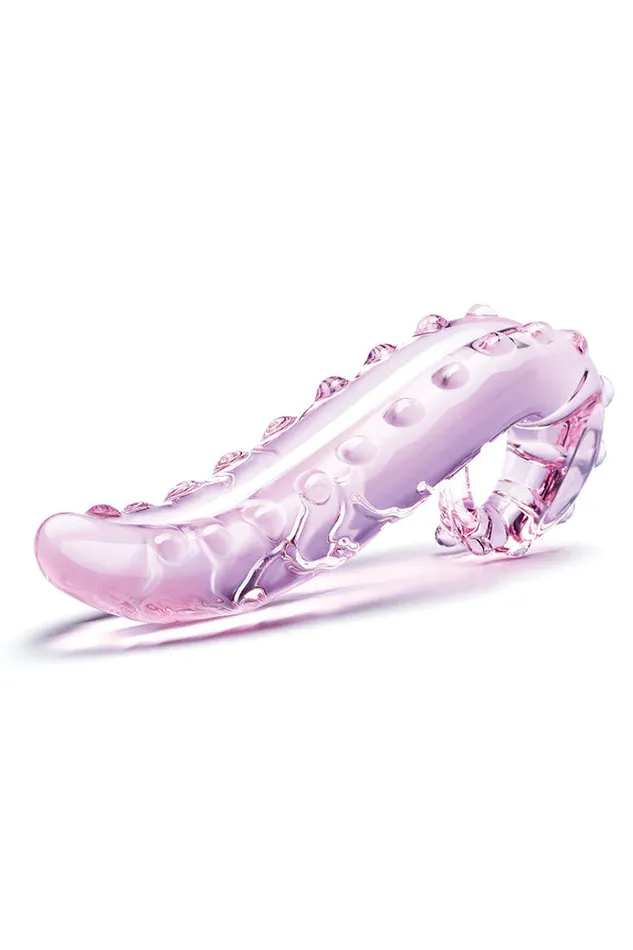 Gls Lick It 6 Textured Glass Dildo Pink Electric Eel Dildos