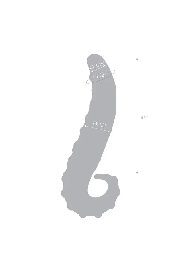 Gls Lick It 6 Textured Glass Dildo Pink Electric Eel Dildos