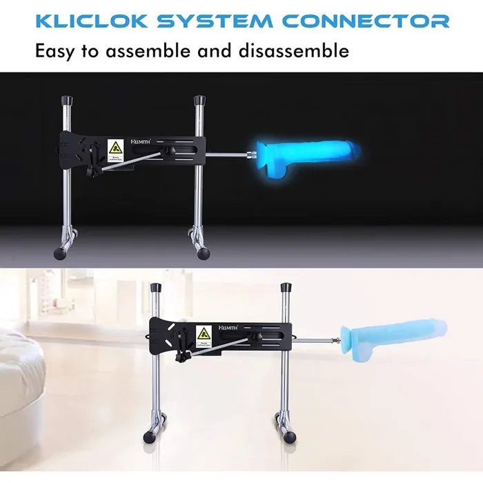 Hismith Silicone 96 Inch KlicLok Dildo Fluorescence Blue HiSmith Anal