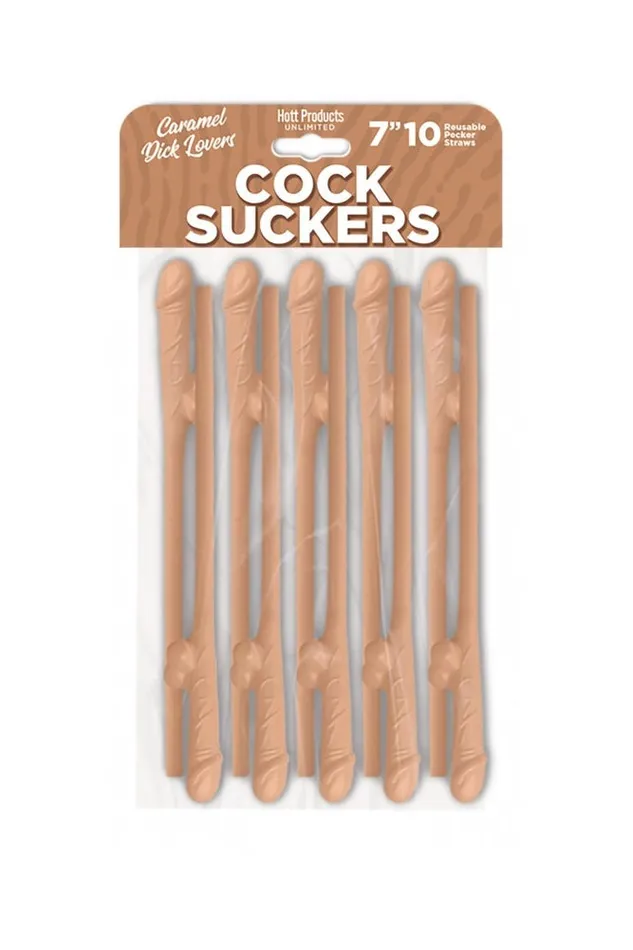 Hott Products Male Sex Toys Hott Products Cock Suckers Reusable Penis Straws Assorted Colors