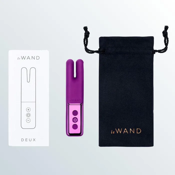 Le Wand Chrome Deux DualMotor Vibrator Dark Cherry Le Wand Vibrators