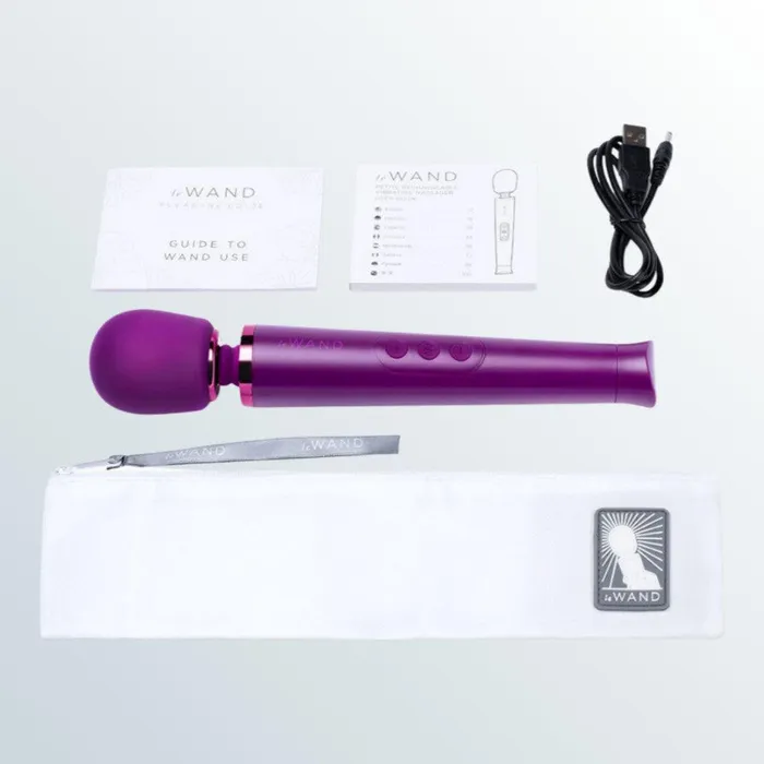 Le Wand Vibrators Le Wand Petite Wand Massager Dark Cherry