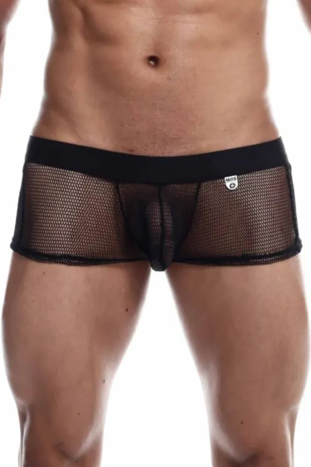Male Basics Anal Male Basics Fishnet Boxer Black MBL60