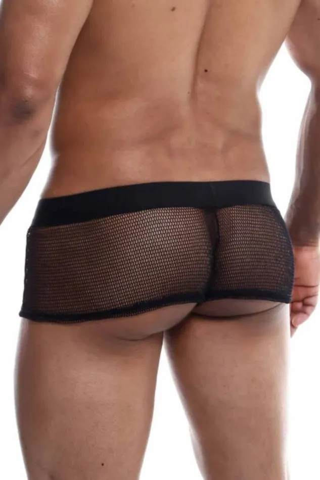 Male Basics Anal Male Basics Fishnet Boxer Black MBL60