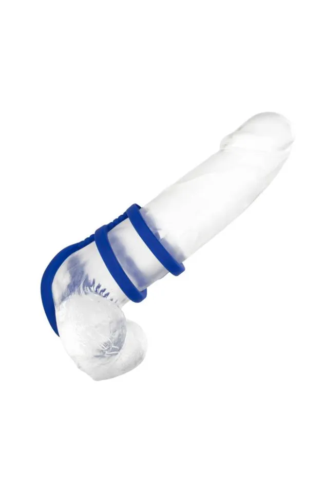 Male Sex Toys Cal Exotics Cal Exotics Admiral Triple Cock Cage Blue