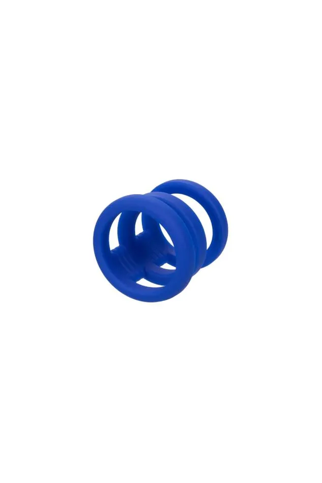 Male Sex Toys Cal Exotics Cal Exotics Admiral Triple Cock Cage Blue