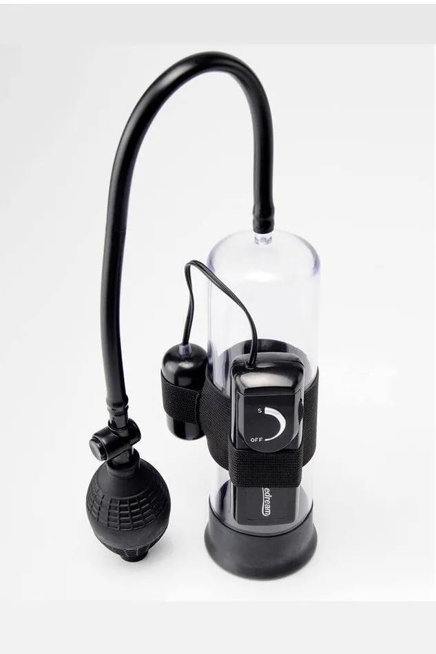 Male Sex Toys Pipedream Pipedream Pump Worx Beginners Vibrating Penis Pump Black