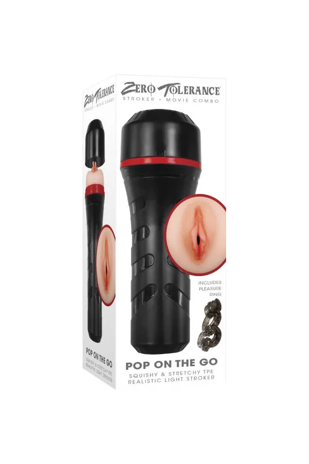 Male Sex Toys Zero Tolerance Zero Tolerance Pop on the Go Stroker Beige