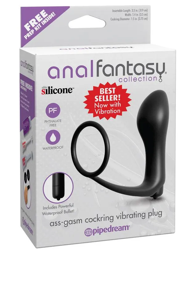 Pipedream Anal Fantasy Assgasm Vibrating Cock Ring Black Pipedream Male Sex Toys