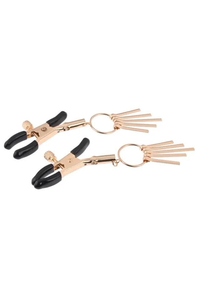Sex Mischief Couples Sex Mischief Verge Nipple Clamps Gold