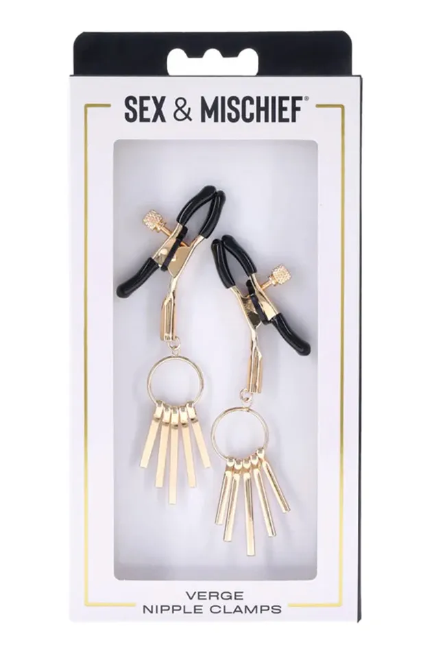 Sex Mischief Couples Sex Mischief Verge Nipple Clamps Gold