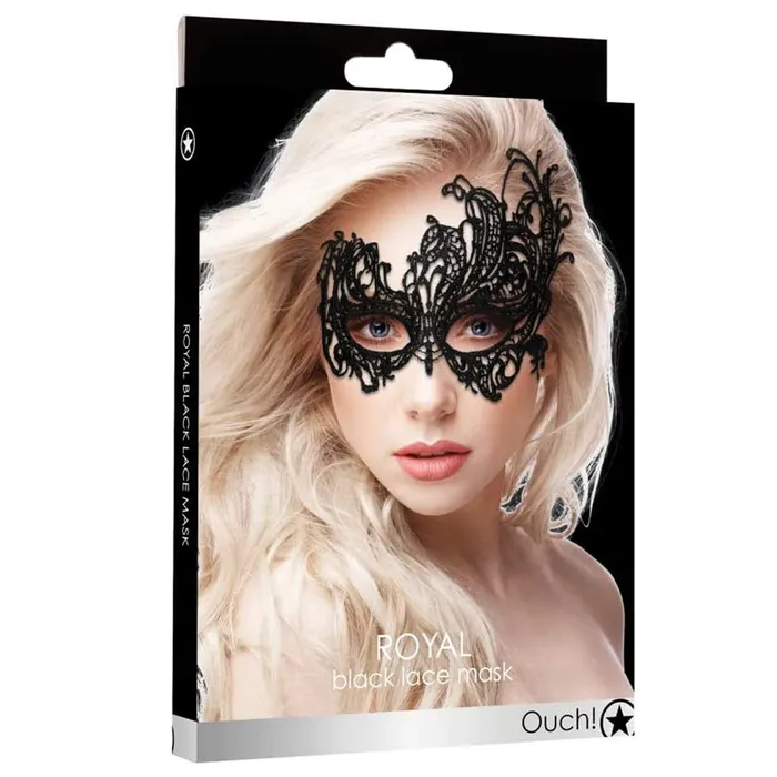 Shots OUCH Royal Lace Mask Black Shots Toys Anal