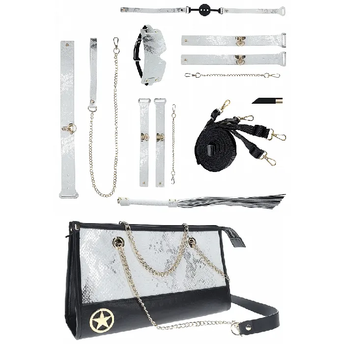 Shots Toys Couples Shots Ouch Florence Bondage Collection Kit With Bag White Shots Toys Couples Shots Ouch Florence Bondage Collection Kit With Bag White