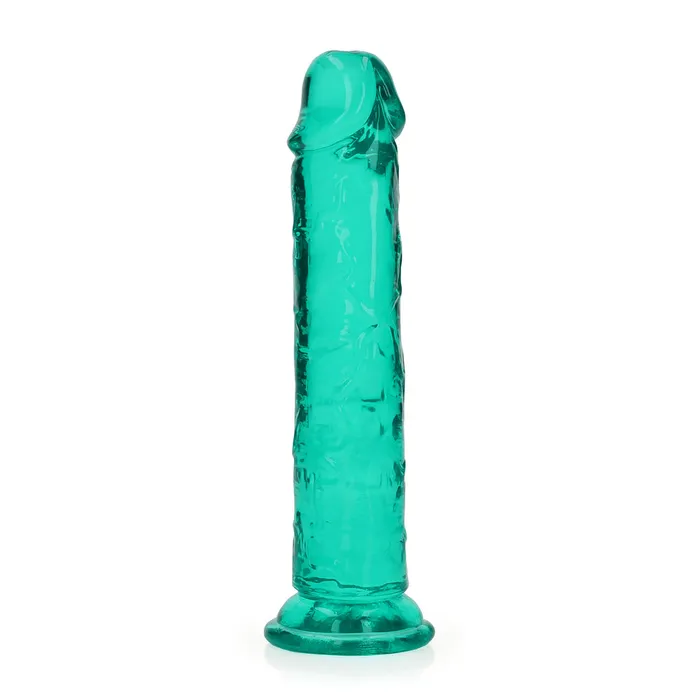 Shots Toys Dildos Shots Real Rock Crystal Clear 7 Inch Dildo Turquoise