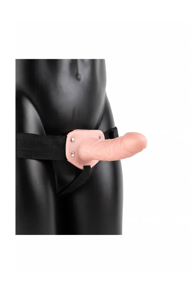Shots Toys Dildos Shots Toys RealRock Hollow StrapOn 6 inch Beige