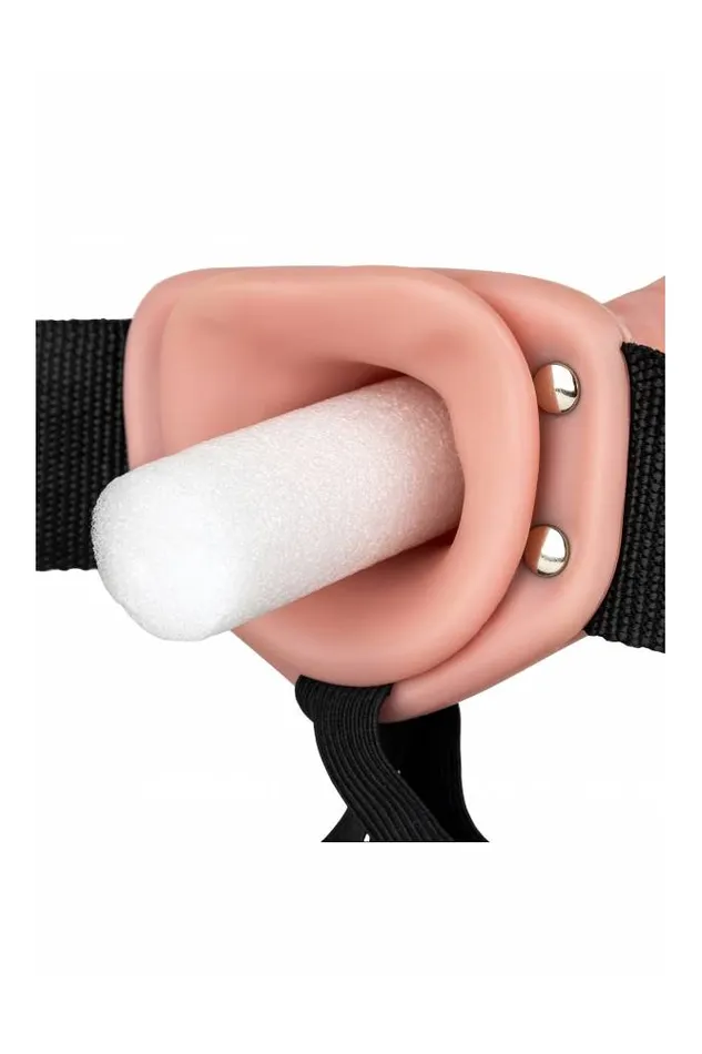 Shots Toys Dildos Shots Toys RealRock Hollow StrapOn 6 inch Beige