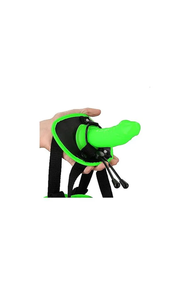 Shots Toys Female Sex Toys Ouch by Shots Toys Glow Strapon Harness Dildo Set Glow in the Dark